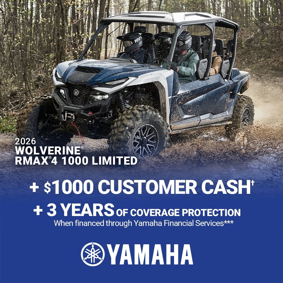 LET'S RIDE WOLVERINE X2 1000 XT-R - UP TO $2,000 CUSTOMER CASH PLUS 30 MONTHS OF COVERAGE PROTECTION*